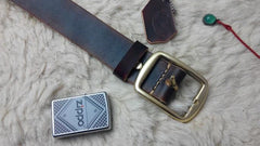 Handmade Vintage Leather Mens Belt Men Leather Belt for Men