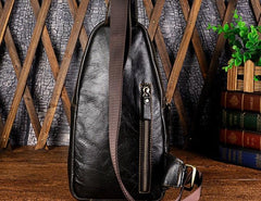 Leather Mens Chest Bag Sling Bags Sling One Shoulder Bag Sling Backpack for men