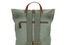 Cool Waxed Canvas Leather Mens Backpack Canvas Travel Backpack Canvas School Backpack for Men