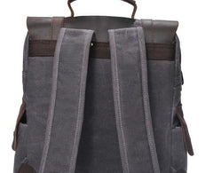 Cool Waxed Canvas Leather Mens Backpacks Canvas Travel Backpacks Canvas School Backpack for Men