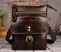 Vintage Mens Leather Side Bag Belt Pouch Holster Belt Case Waist Pouch for Men