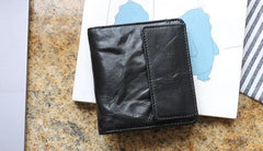 Leather Mens Front Pocket Wallet Small Wallet Slim Wallet Card Wallet for Men