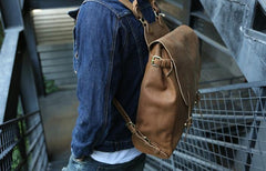 Cool Leather Mens Backpacks Travel Backpack Laptop Backpack for Men