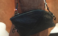 Genuine Leather Braided Mens Clutch Cool Slim Shoulder Bag Zipper Clutch Wristlet Wallet for Men