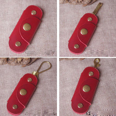 Green Handmade Mens Leather Keyholders Cool KeyChains Key Holders KeyRing for Men