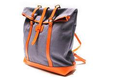 Canvas Leather Mens Backpack Travel Backpacks Laptop Backpack for men