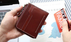 Leather Mens Front Pocket Wallets Small Slim Wallet Card Wallet Change Wallet for Men