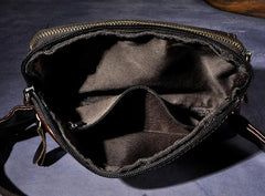 Cool Leather Mens Fanny Pack Waist Bag Hip Pack Belt Bag Bumbag for Men