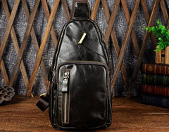 Leather Mens Chest Bag Sling Bags Sling One Shoulder Bag Sling Backpack for men