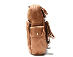 Leather Brown Mens Backpacks Cool Travel Backpack Laptop Backpack for men