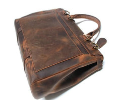 Vintage Leather Mens Briefcase Messenger Bag Handbag Shoulder Bag for men