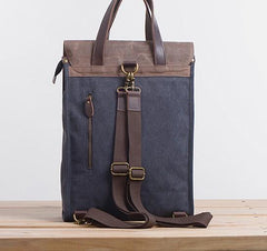 Cool Canvas Gray Mens Handbag Canvas Backpack Canvas Travel Bag for Men