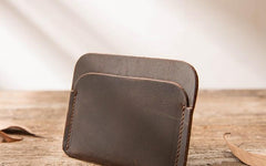 Vintage Leather Mens Card Holders Slim Front Pocket Wallet Card Wallets for Men