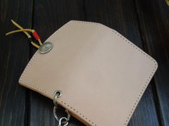 Handmade Leather Mens Cool Slim Leather Envelope Wallet Men Small Wallets Bifold for Men