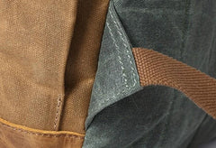 Waxed Canvas Mens Travel Backpack Canvas Backpacks Canvas School Backpack for Men