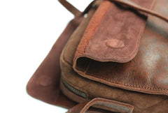 Cool Leather Mens Small Messenger Bag Shoulder Bag for men
