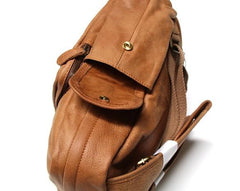 Leather Brown Mens Backpacks Cool Travel Backpack Laptop Backpack for men