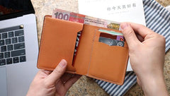 Cool Leather Mens Camouflage Small Wallet Front Pocket Wallet Slim Wallet for Men