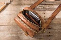 Leather Belt Pouch Belt Cases Mens Waist Bag Small Shoulder Bag for Men