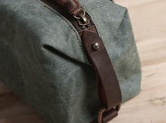 Large Canvas Green Mens Clutch Bag Zipper Wristlet Bag Phone Purse for Men