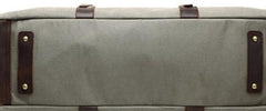 Mens Waxed Canvas Leather Large Weekender Bags Canvas Travel Bag for Men