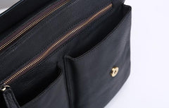 Handmade Leather Mens Cool Shoulder Bag Messenger Bag Bike Bag Cycling Bag for men