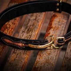 Handmade Leather Cool Tooled Black Mens Belt Cool Leather Men Belt for Men