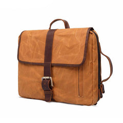 Waxed Canvas Leather Mens Cool Backpack Canvas Handbag Canvas Shoulder Bag for Men