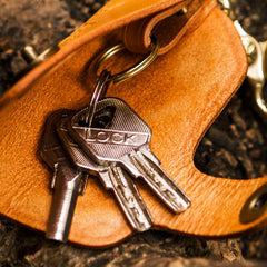 Handmade Leather Tooled Mens Cool Car Key Wallet Car Key Holder Car KeyChains for Men