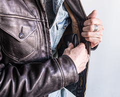 Genuine Leather Mens Cool billfold Leather Wallet Men Small Wallets Bifold for Men - iChainWallets