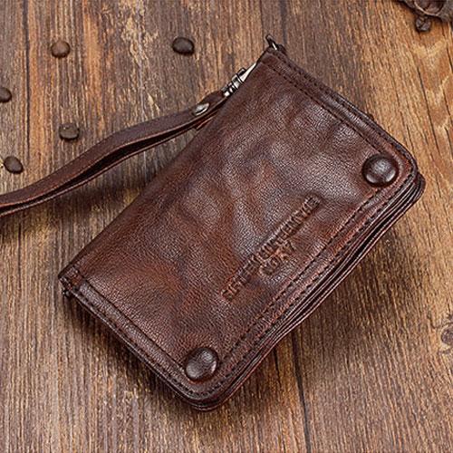 Handmade Leather Small Tooled Mens billfold Wallet Cool Chain Wallet B –  iChainWallets