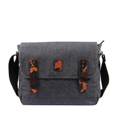 Casual Gray Oxford Cloth Mens Ancient Side Bag Messenger Bags Ancient Red Oxford Cloth Courier Bag for Men