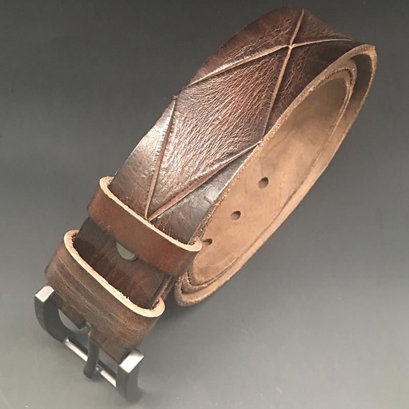 Handmade Cool Coffee Brown Leather Mens Belt Brown Leather Belt for Men