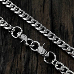 16'' SOLID STAINLESS STEEL BIKER SILVER WALLET CHAIN LONG PANTS CHAIN Jeans Chain Jean Chain FOR MEN