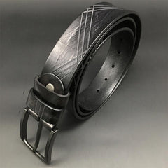 Handmade Cool Dark Brown Mens Leather Belt Black Leather Belt for Men