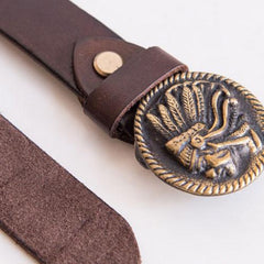 Handmade Genuine Custom Leather Mens Indian Leather Men Coffee Belt for Men - iChainWallets