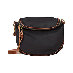 Cool Black Nylon Mens Small Messenger Bag Nylon Saddle Side Bag Courier Bag for Men