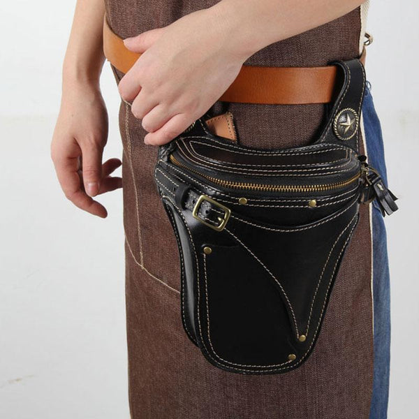 Leather Belt Pouch Mens Small Cases Waist Bags Hip Pack Belt Bags Fanny Pack Bumbag for Men