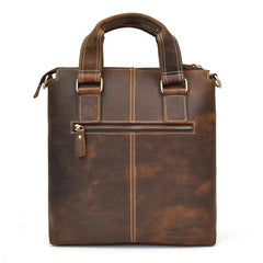 Brown Leather Mens Vintage Work Bag Handbag Briefcase Shoulder Bags Business Bags For Men