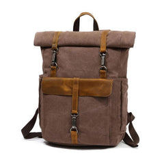 Cool Canvas Mens Travel Backpack Canvas School Backpack Laptop Backpack for Men