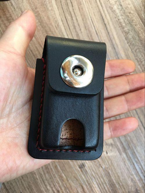 Cool Mens Leather Zippo Lighter Case Handmade Custom Zippo lighter Hol