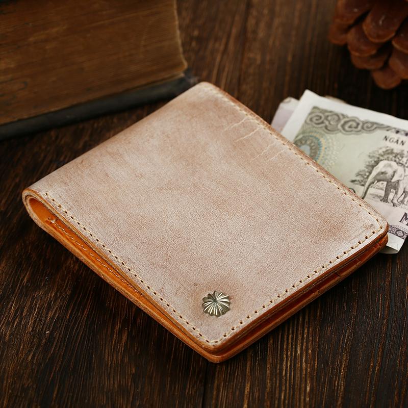 Casual Handmade Mens Black billfold Wallet Red Bifold Card Wallet Small Wallet For Men