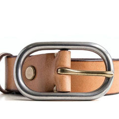 Handmade Genuine Custom Leather Mens Leather Men Coffee Beige Belt for Men