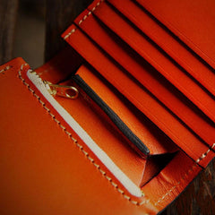 Handmade Leather Mens billfold Wallet Cool Slim Wallet billfold Wallet for Men