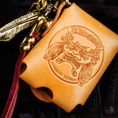 Handmade Leather Mens Leather Cigarette Case Cigarette Boxes Lighter Pocket Tobacco Pouch