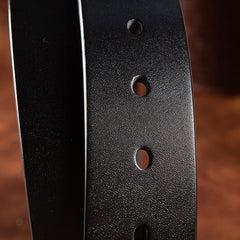 Handmade Mens Leather Belts Handmade Black Silver Leather Belts for Men