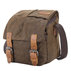 Brown CANVAS WATERPROOF MENS Small Side CAMERA Bag LARGE NIKON CAMERA BAG Gray DSLR CAMERA BAG FOR MEN