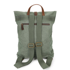 Cool Waxed Canvas Leather Mens Backpack Canvas Travel Backpack Canvas School Backpack for Men