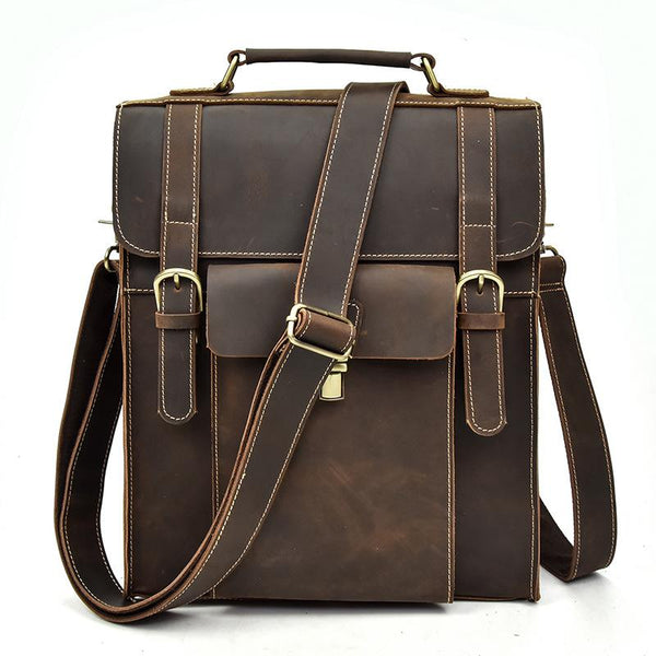 Cool Leather Mens Briefcase Handbag Backpack Satchel Backpack Travel B ...