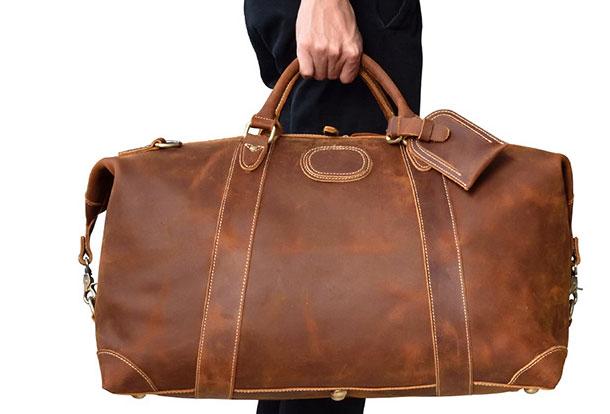 Cool Vintage Leather Mens Duffle Bags Weekender Bag Overnight Bag Travel Bag